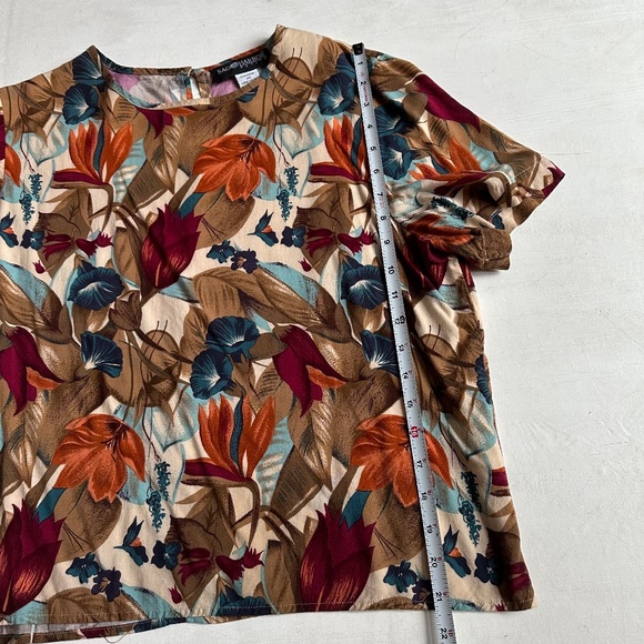 Vintage Autumn Floral Cropped Blouse - Picture 7 of 8